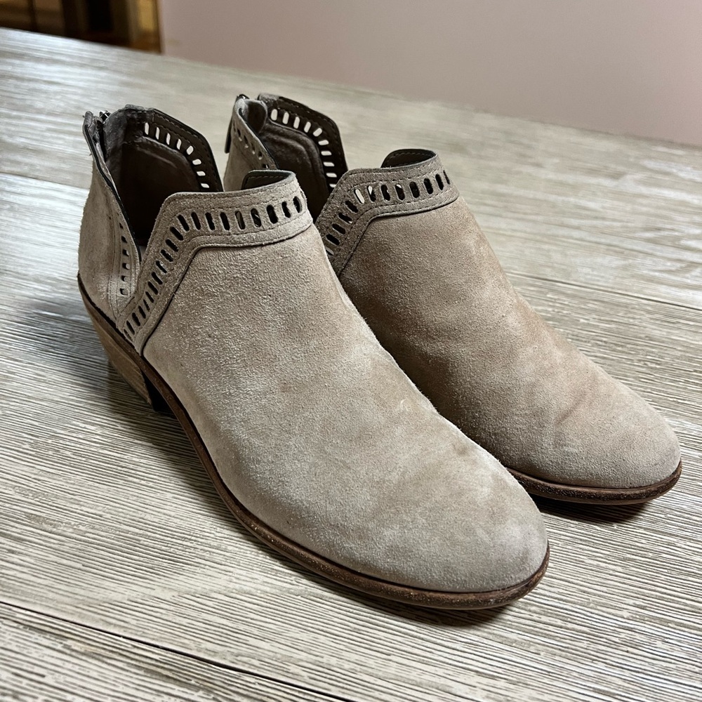 Vince Camuto “Philena” Tan Suede Bootie Size 7.5 with a 1.5” Heel